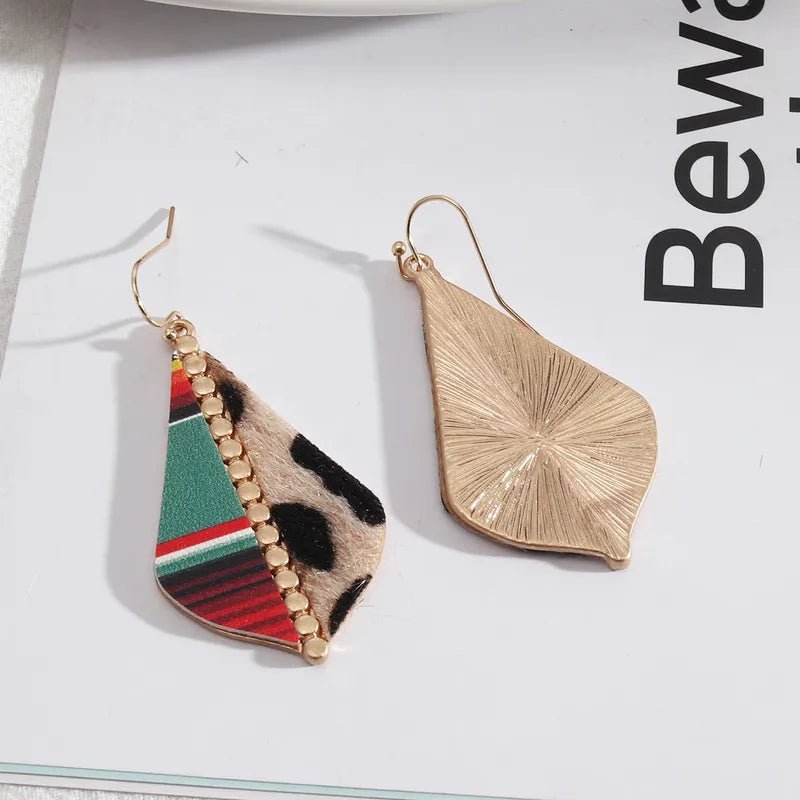 Image of an earring - Western Earrings - Cheetah Print on Gold (Luxury nCollection) by Zuzus Trove